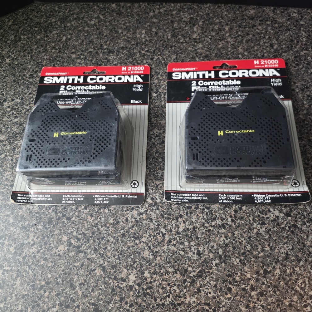 Smith Corona H 21000 Correctable‎ Film Ribbon Black Lot of 2 Packs 4 Total OEM
